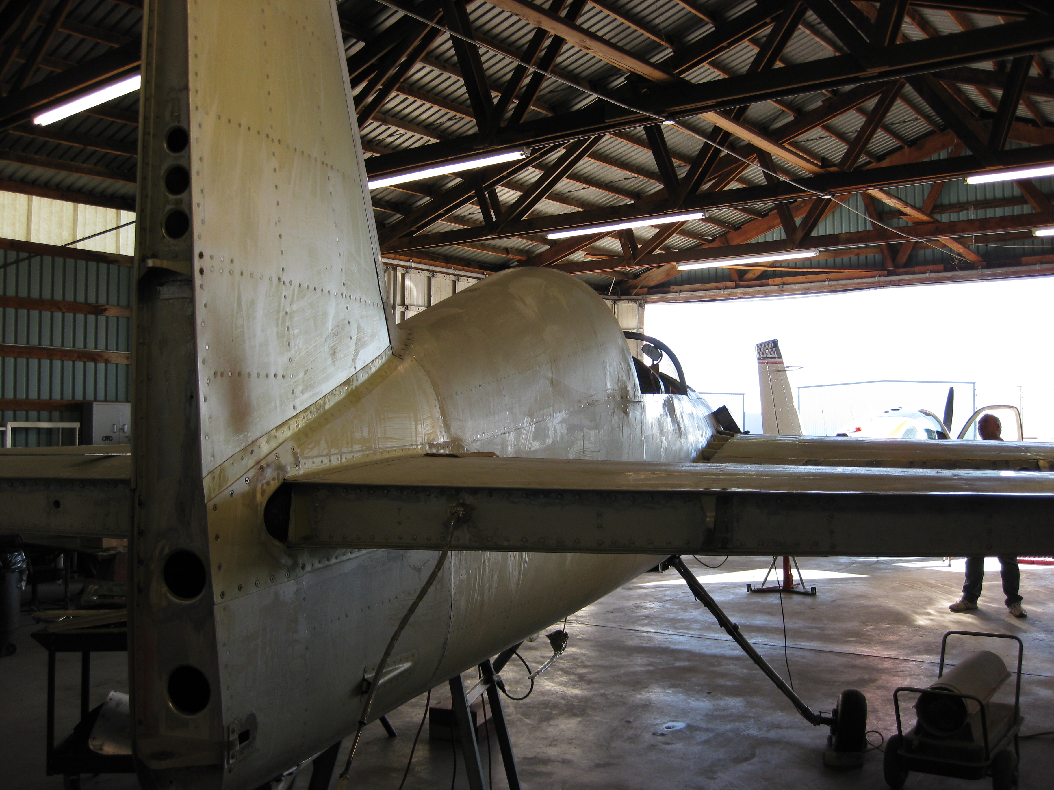 Tail section during restoration