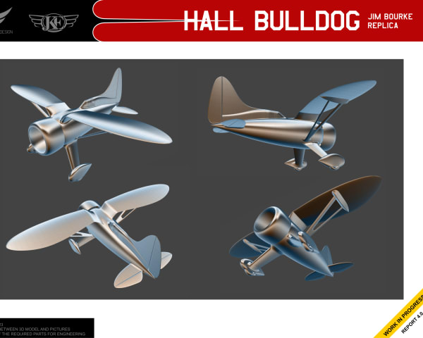 Hall Bulldog 3D Modeling: Refined Details