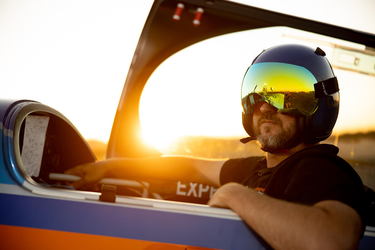 Lift Aviation helmet shot