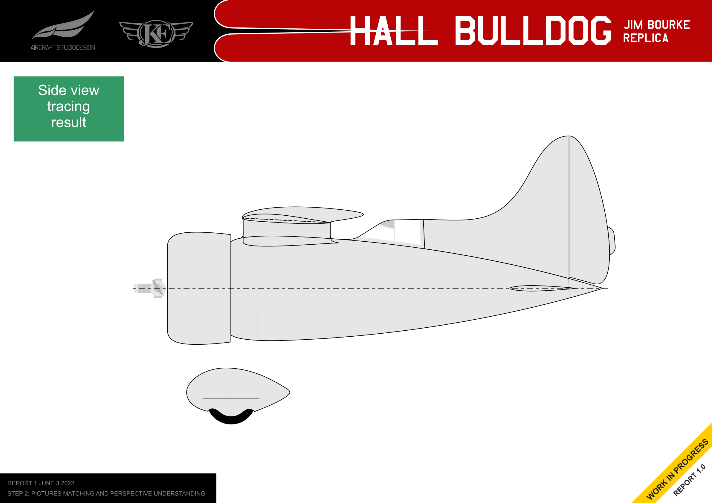 Side view tracing result