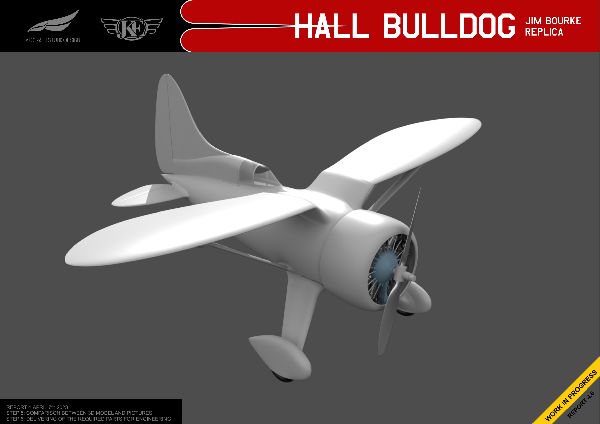 Complete model with engine and propeller