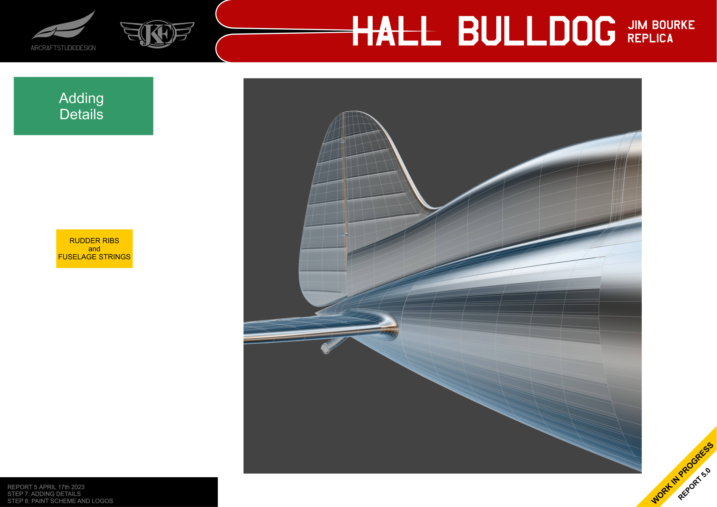 Rudder ribs and fuselage strings