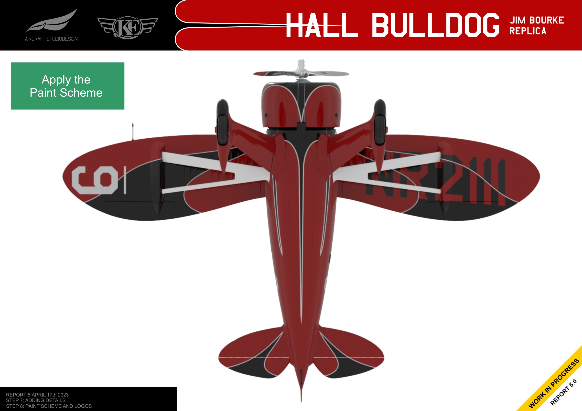 Bottom view with paint scheme