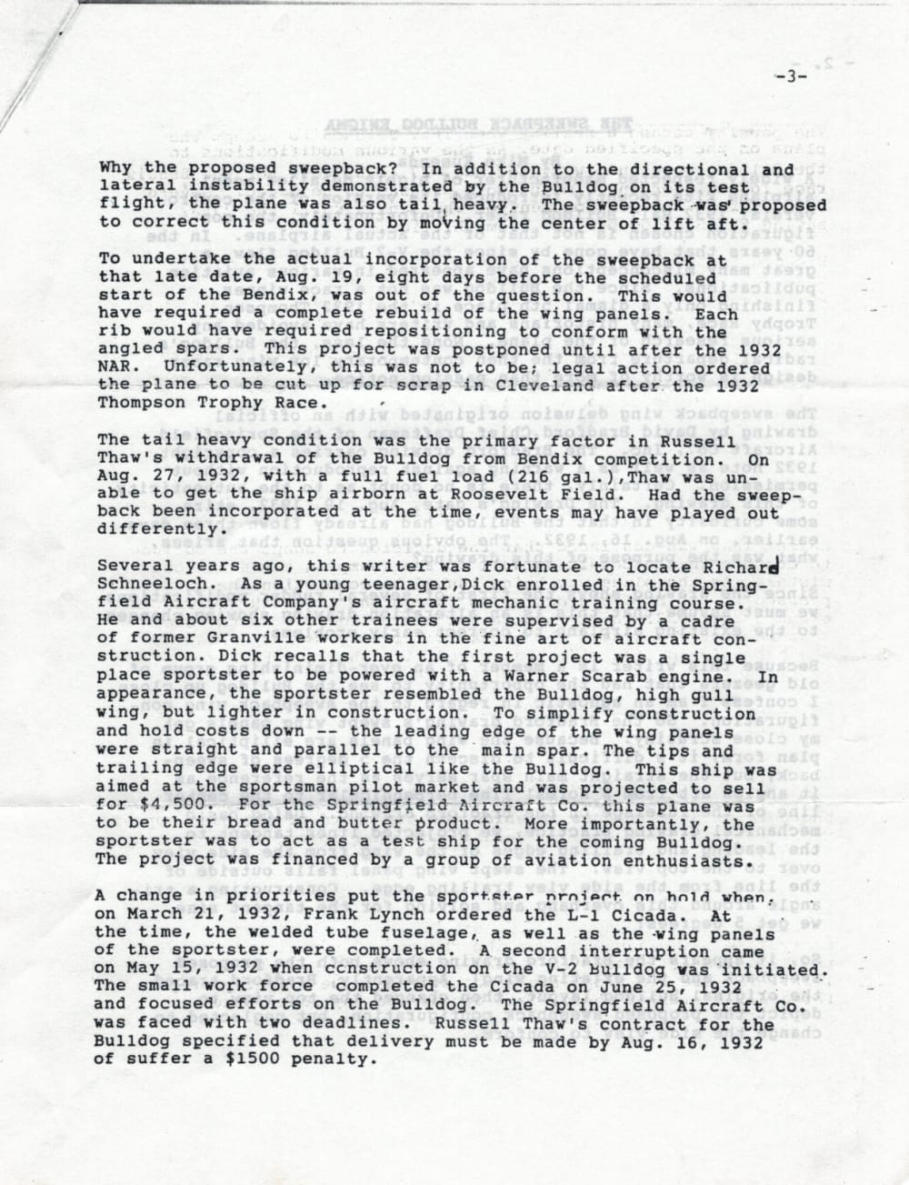 The Sweepback Bulldog Enigma by Mike Kusenda, page 2