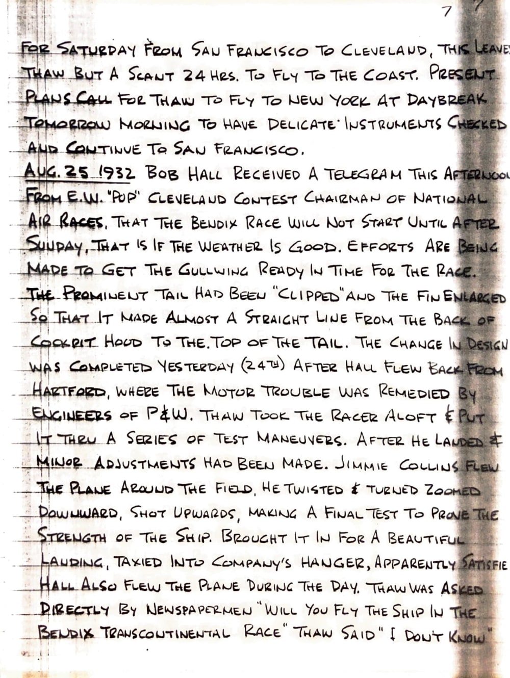 Premo Galletti notes page 7 - August 24, 1932