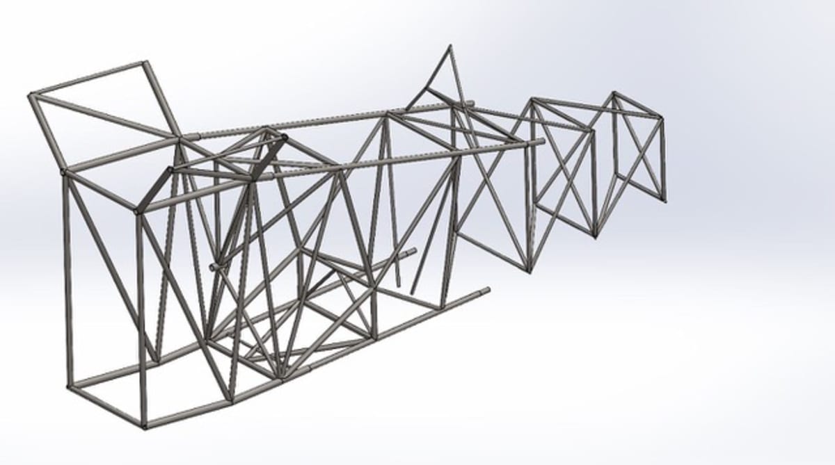 Hall Bulldog fuselage tubes only