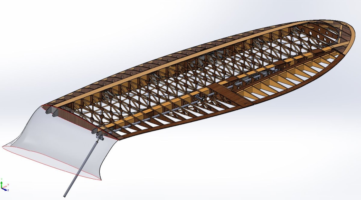 Hall Bulldog wing internal structure