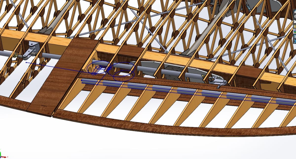 Hall Bulldog aileron linkage rework