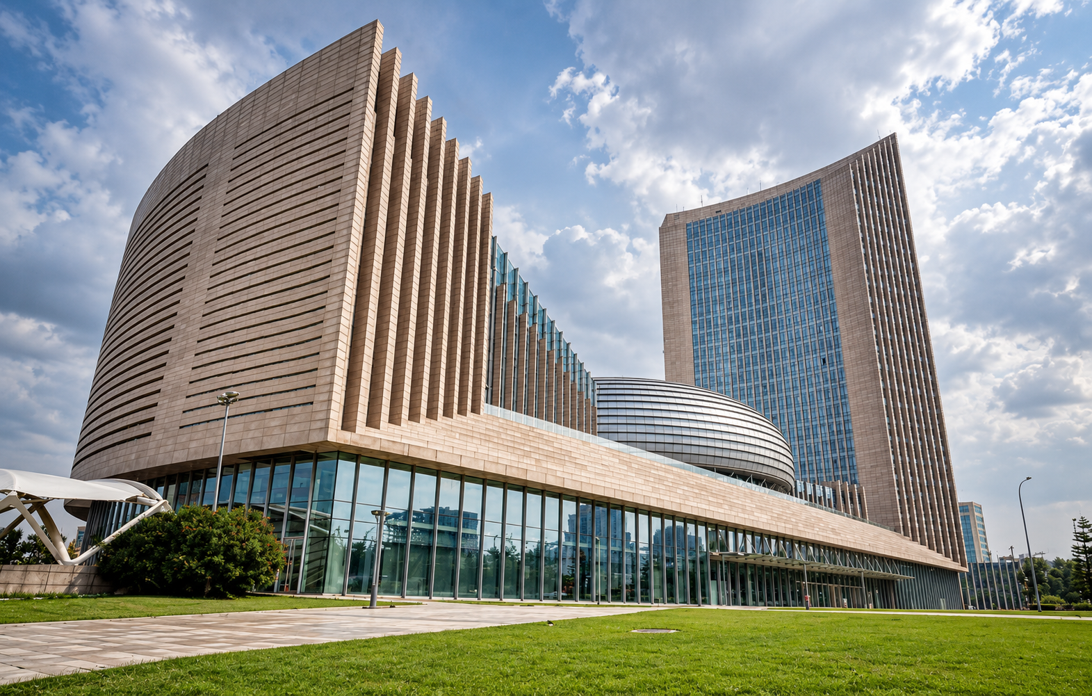 The African Union headquarters building in Addis Ababa. ChatGPT Image Sep 28, 2026, 11_05_47 AM