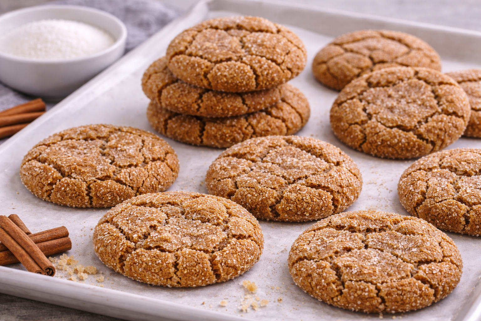 Crinkled Ginger Cookies