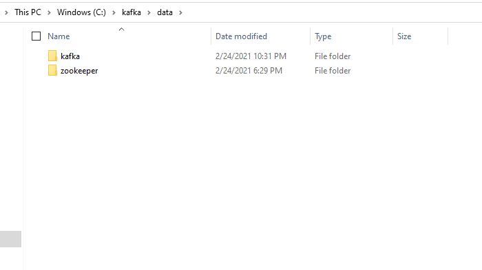 kafka-zookeeper folder in data dir