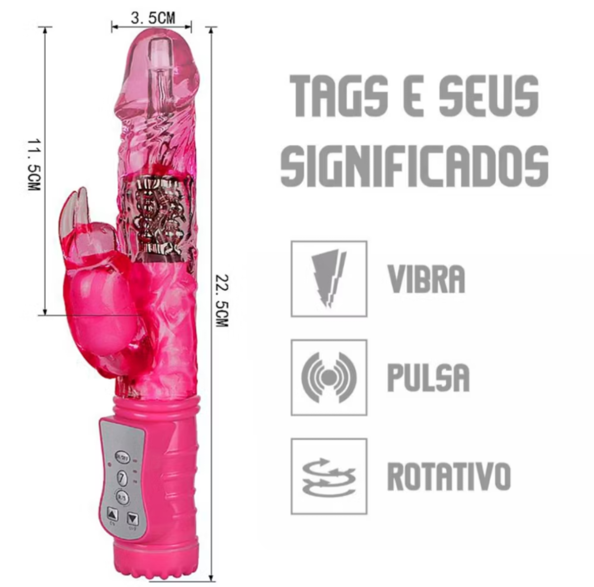 Vibrador com estimulador de clitóris 