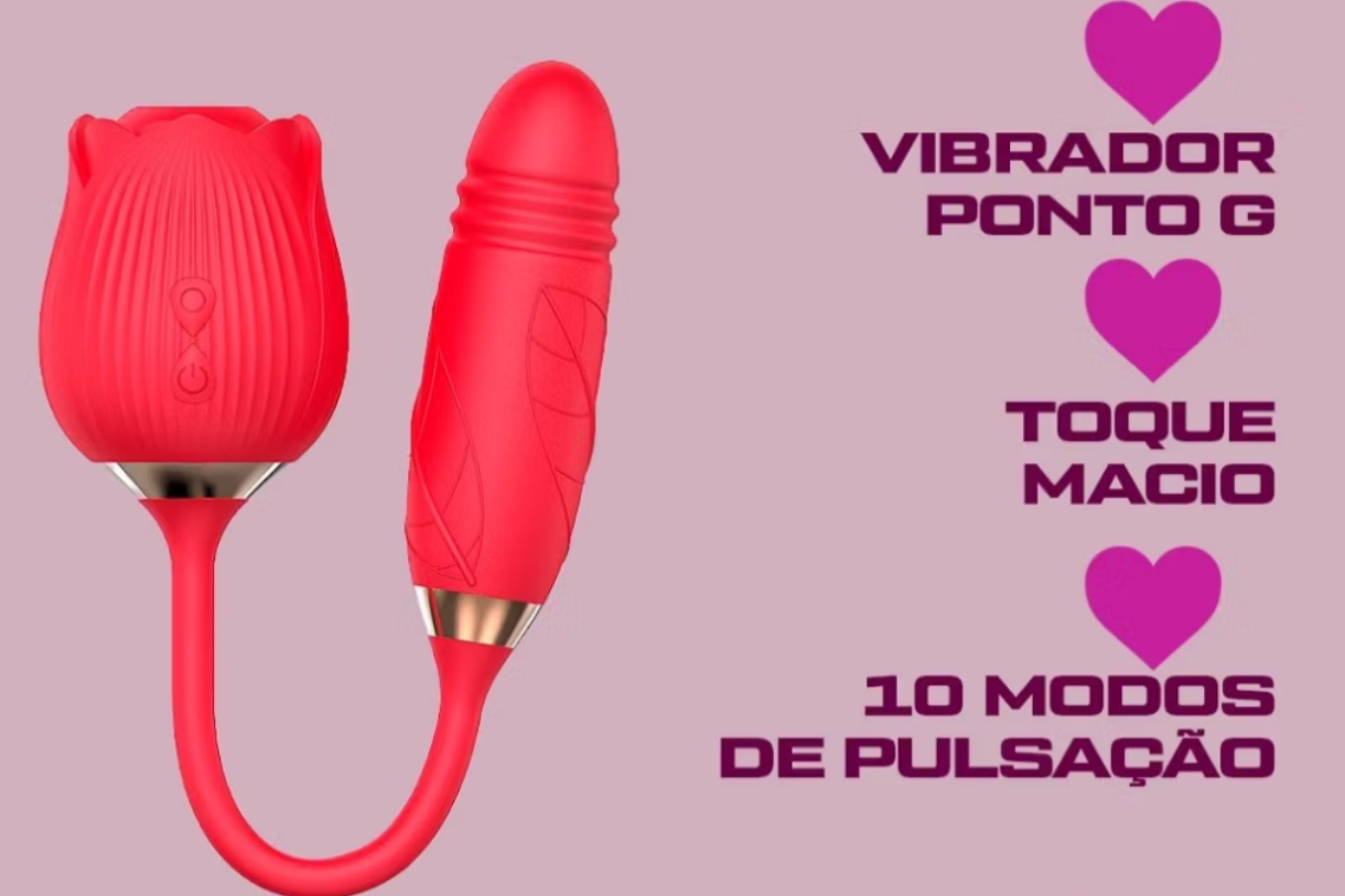 Vibrador em formato de flor 