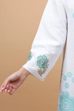 IKKXA Women Floral Detail Linen Jalabiya - view 5