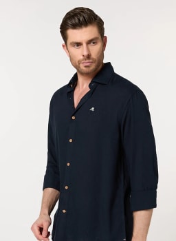Mannerism Men's Solid Lyocell  Comfort Fit Shirt - view 6