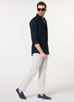 Mannerism Men's Solid Lyocell  Comfort Fit Shirt - view 4