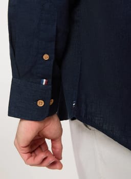 Mannerism Men's Solid Lyocell  Comfort Fit Shirt - view 9