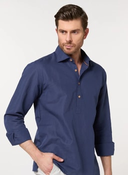 Mannerism Men's Watercolor Wash Comfort Fit Linen Shirt - view 2