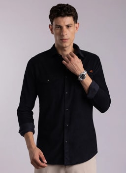 Mannerism Men's Ribbed Slim Fit Corduroy Shirt - view 6