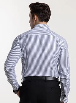 Mannerism Men's Tailored Stripes Slim Fit Formal Shirt - view 5