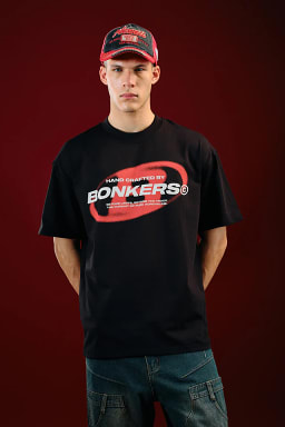 Bonkers Men Project: Bonkers Black Oversized T-shirt - view 3