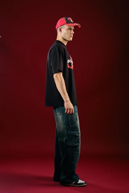 Bonkers Men Project: Bonkers Black Oversized T-shirt - view 5