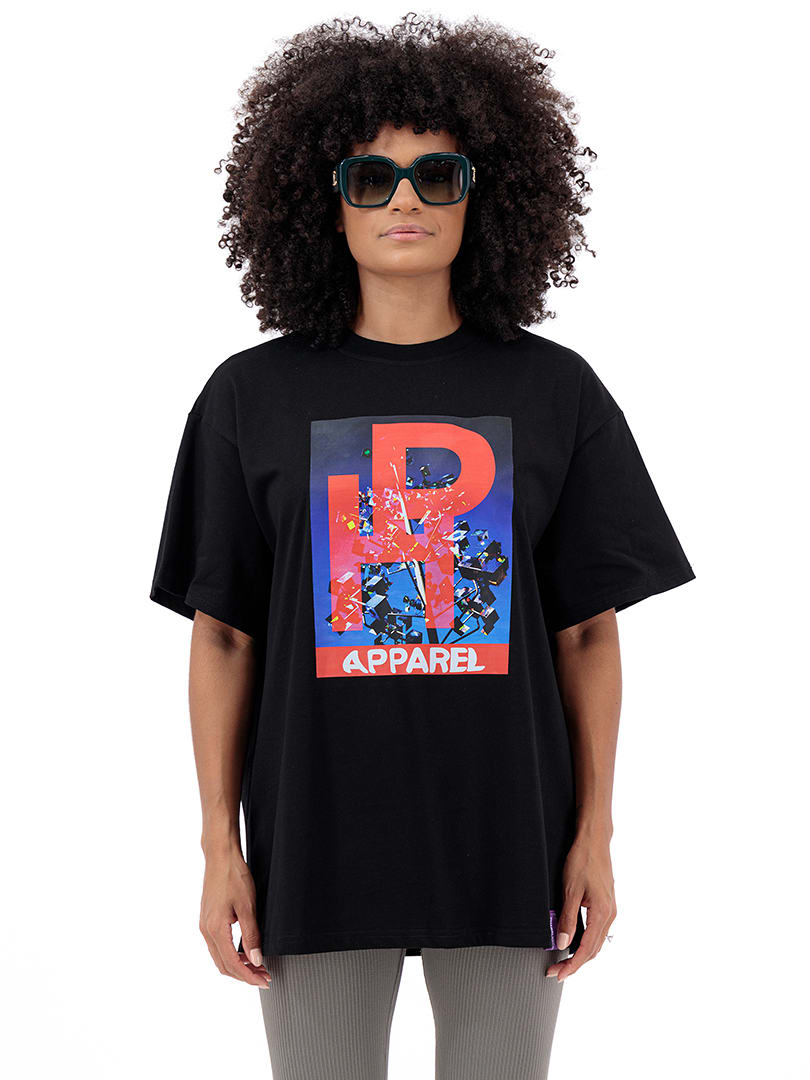 PHARELIGION Women’s PH Panel T-Shirt - Black