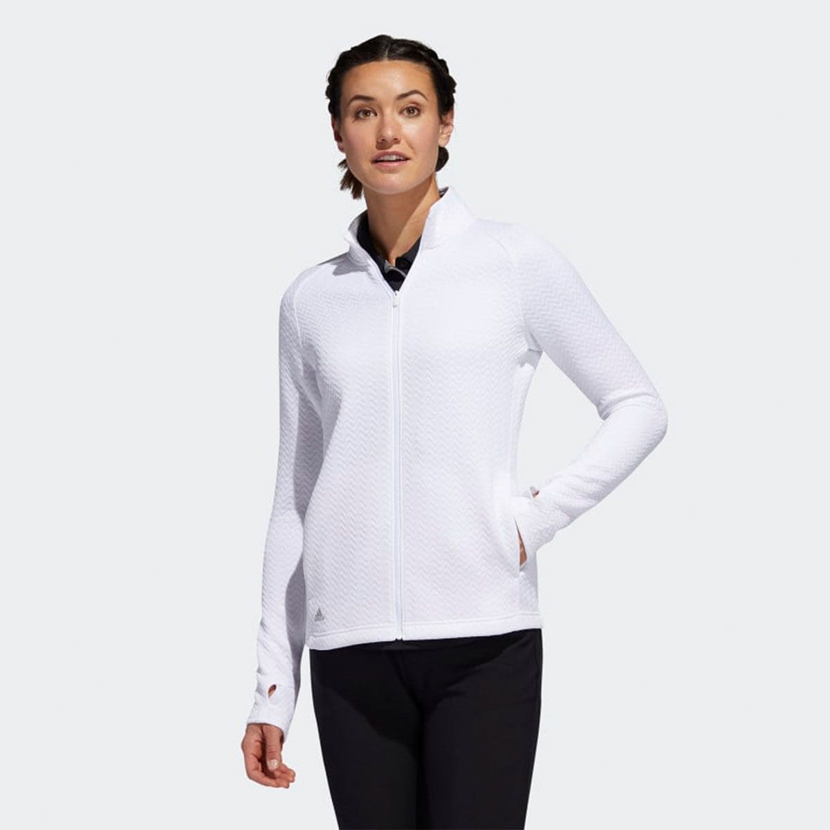 Adidas Women Golf Textured Layer Full-Zip Jacket