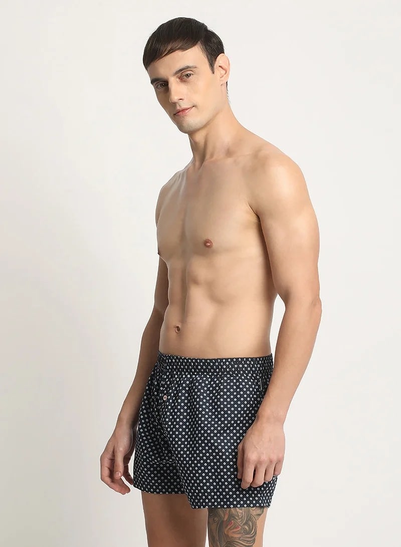 The Bear House Men Cotton Lounge Boxers - Pack of 2