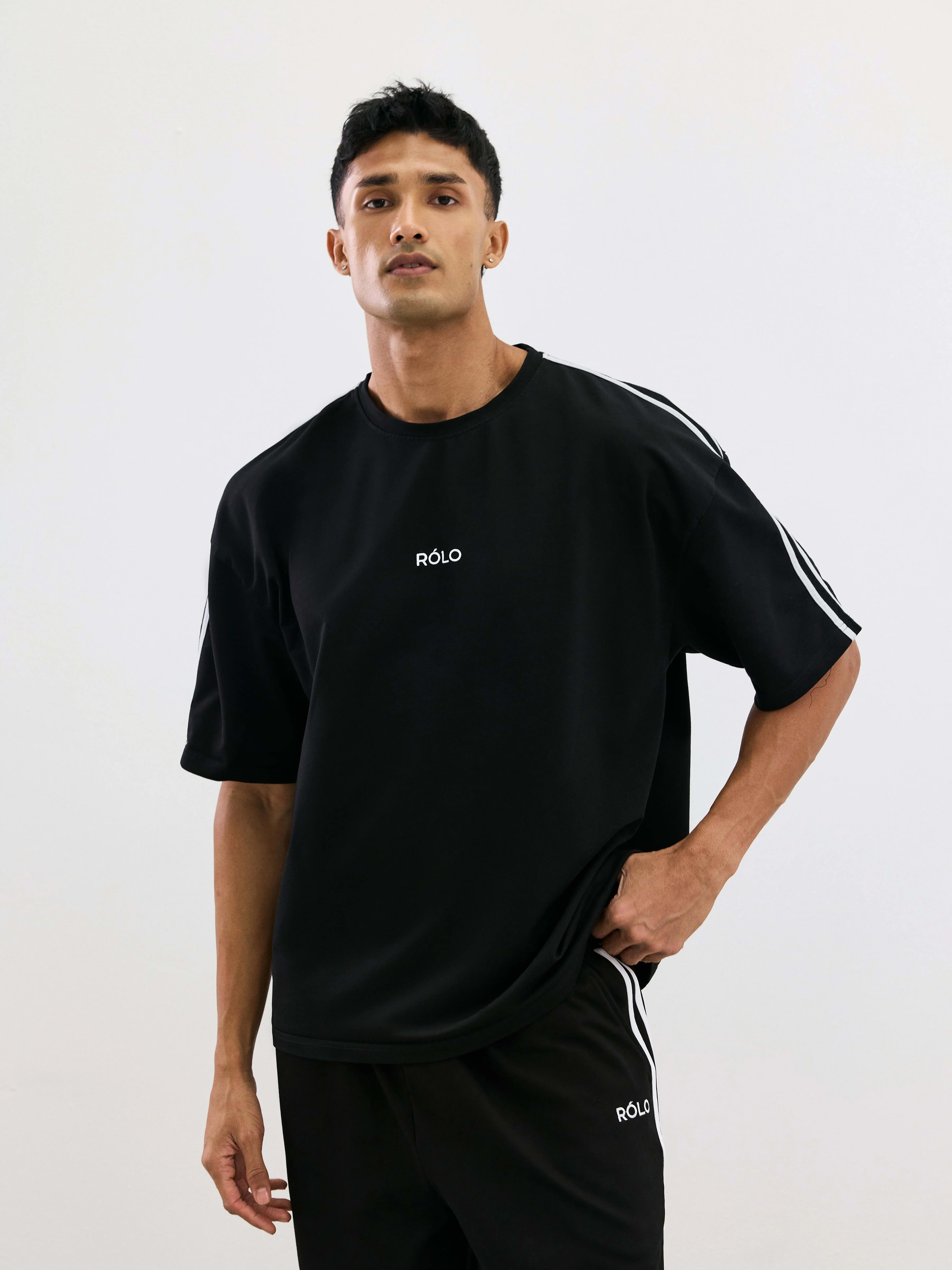 ROLO Unisex Oversized Crewneck T-Shirt - Black
