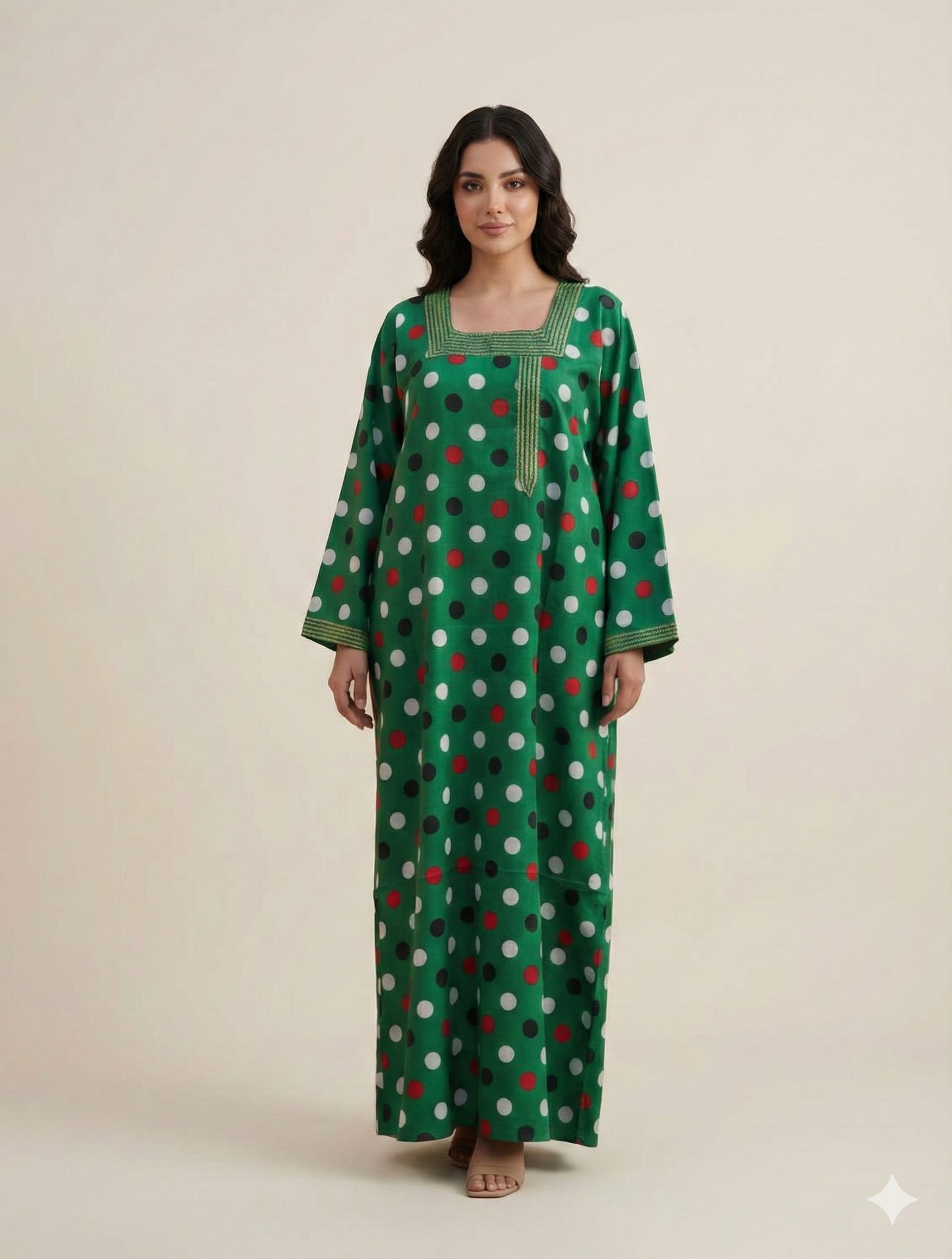 Maison Emarat Women’s Buteela Printed Jalabiya - Green