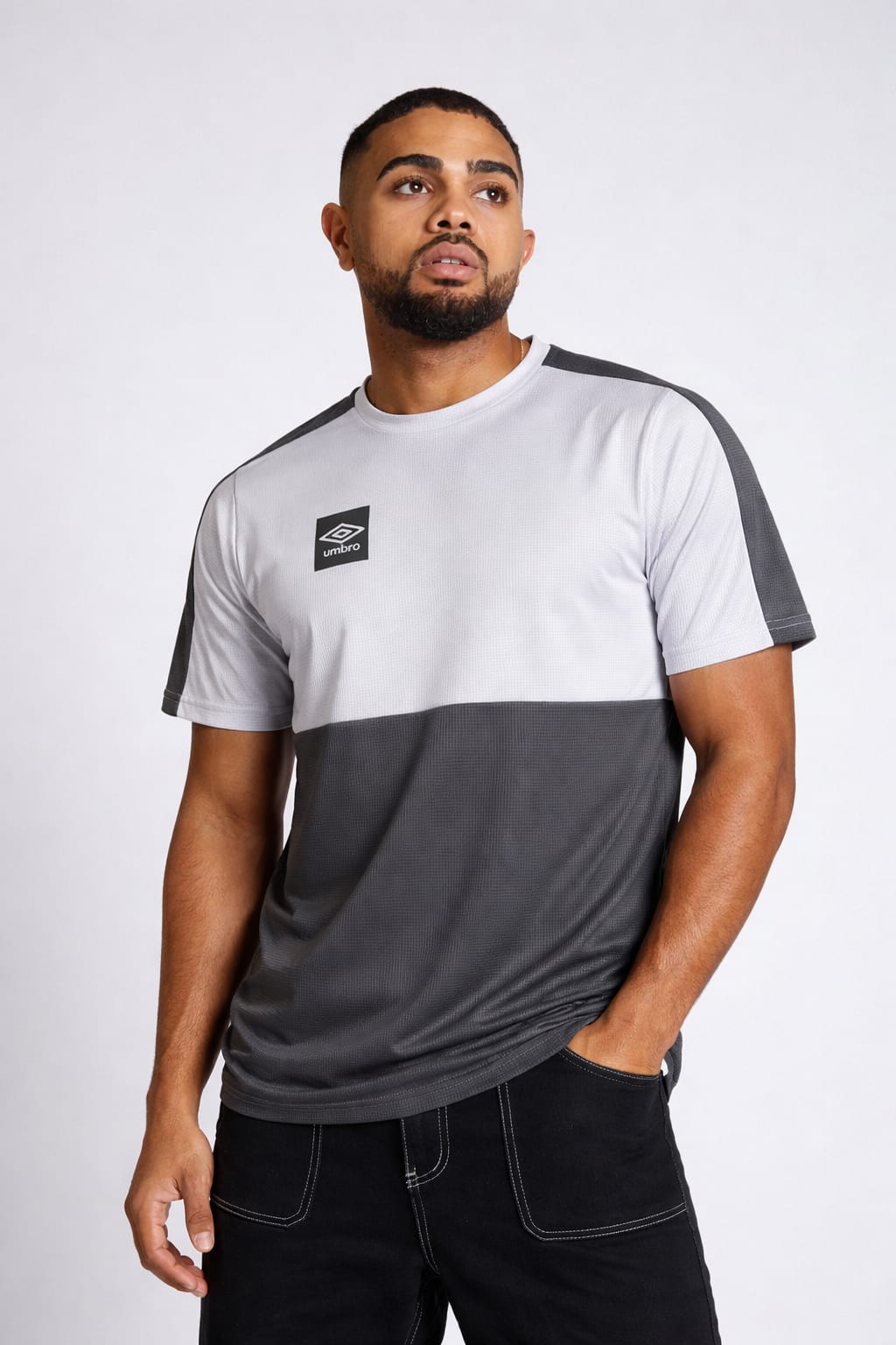 Umbro Men Sportswear Poly Tee - Castlerock/Quiet Gray