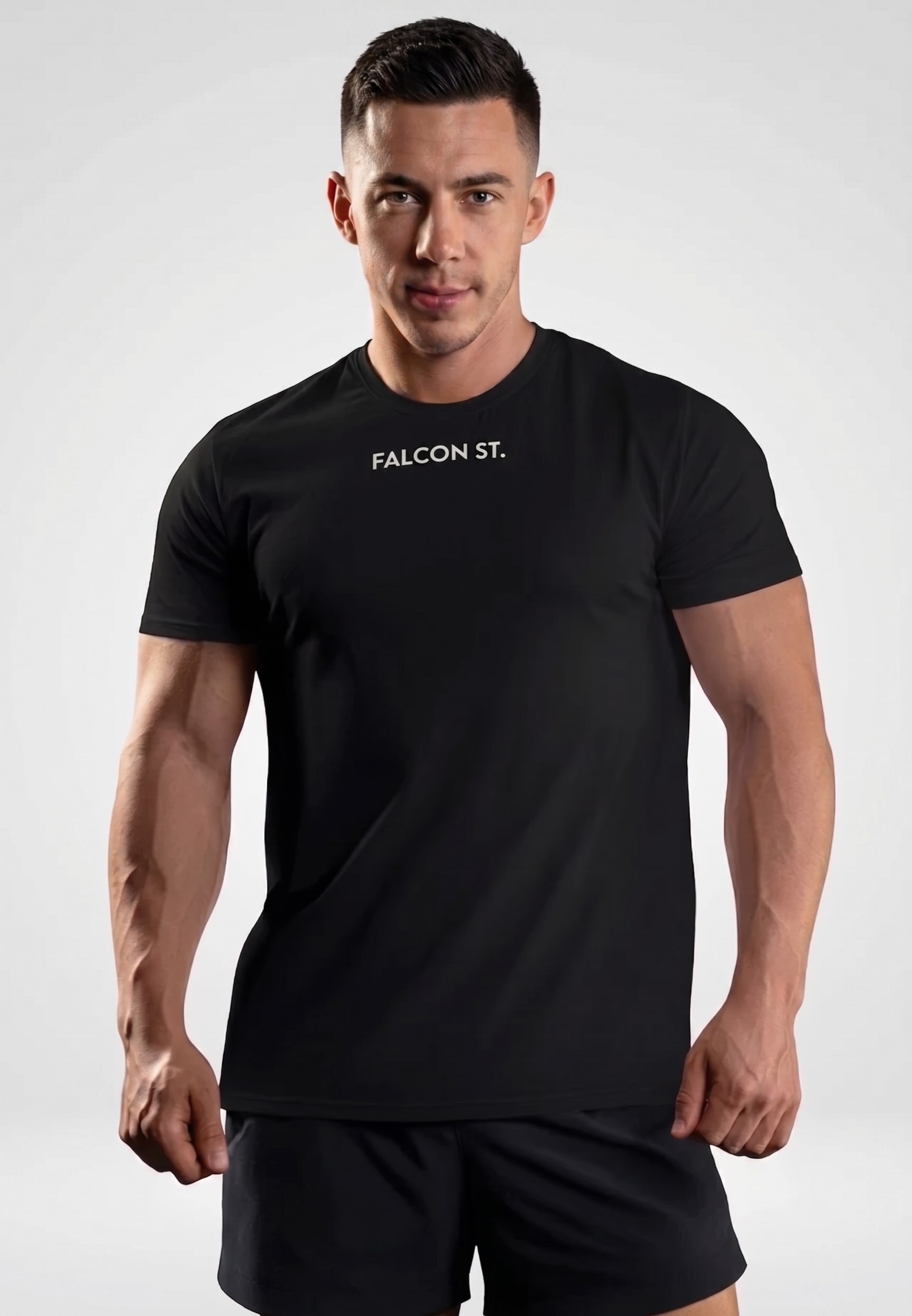Falcon Street Men Motioncore Crewneck Tee - Black