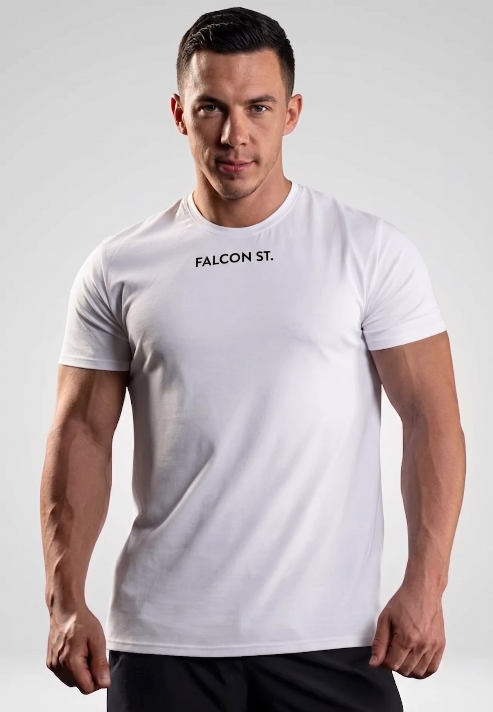 Falcon Street Men Motioncore Crewneck Tee - White