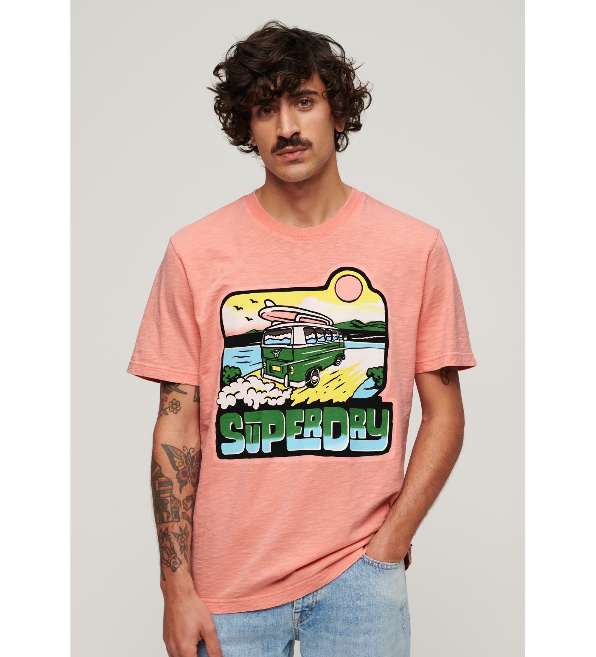 Superdry Men Neon Travel Graphic Loose T-Shirt