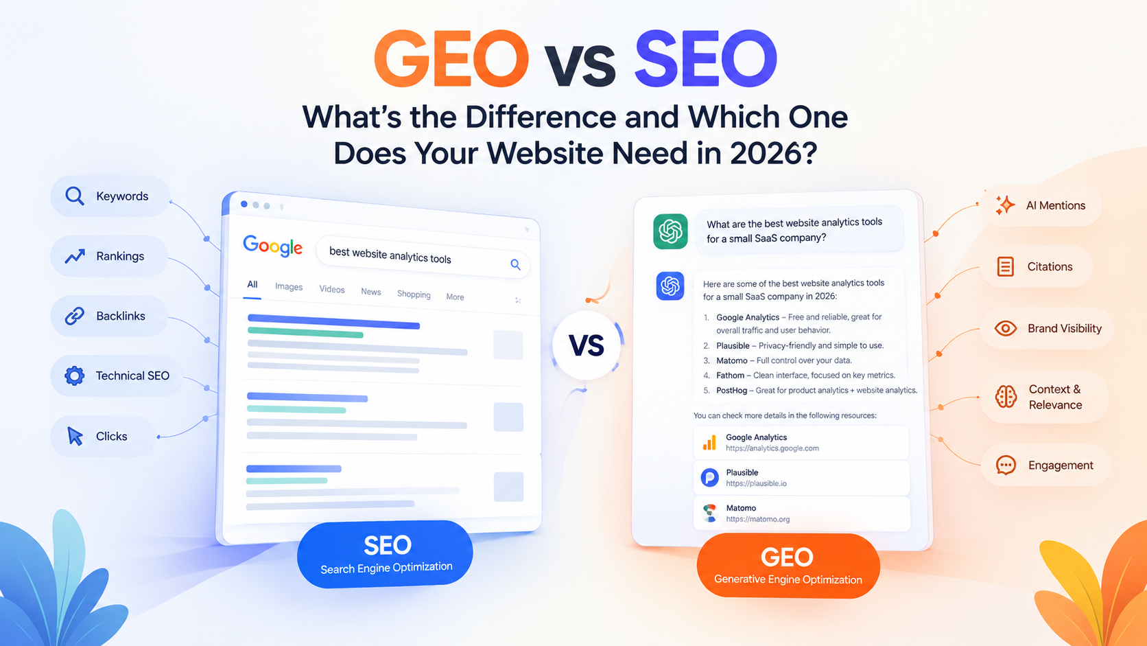 GEO vs SEO: What’s the Difference and Which One Does Your Website Need in 2026?