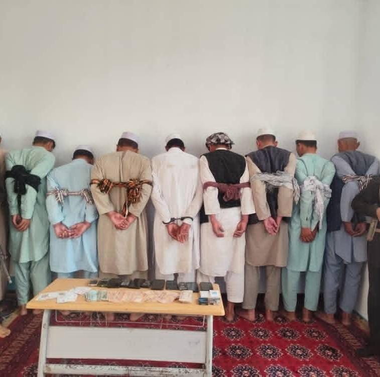 بازداشت ۹ تن به اتهام قماربازی در جوزجان