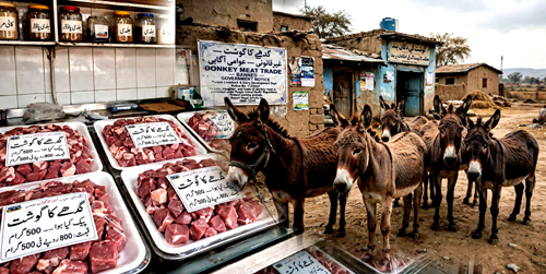 صادرات گوشت الاغ از پاکستان به چین آغاز شد   