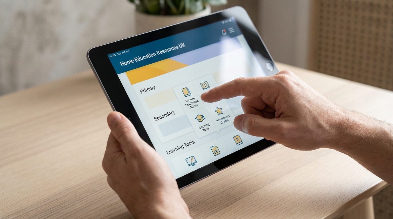 Step-by-step visual guide for Home education resources UK