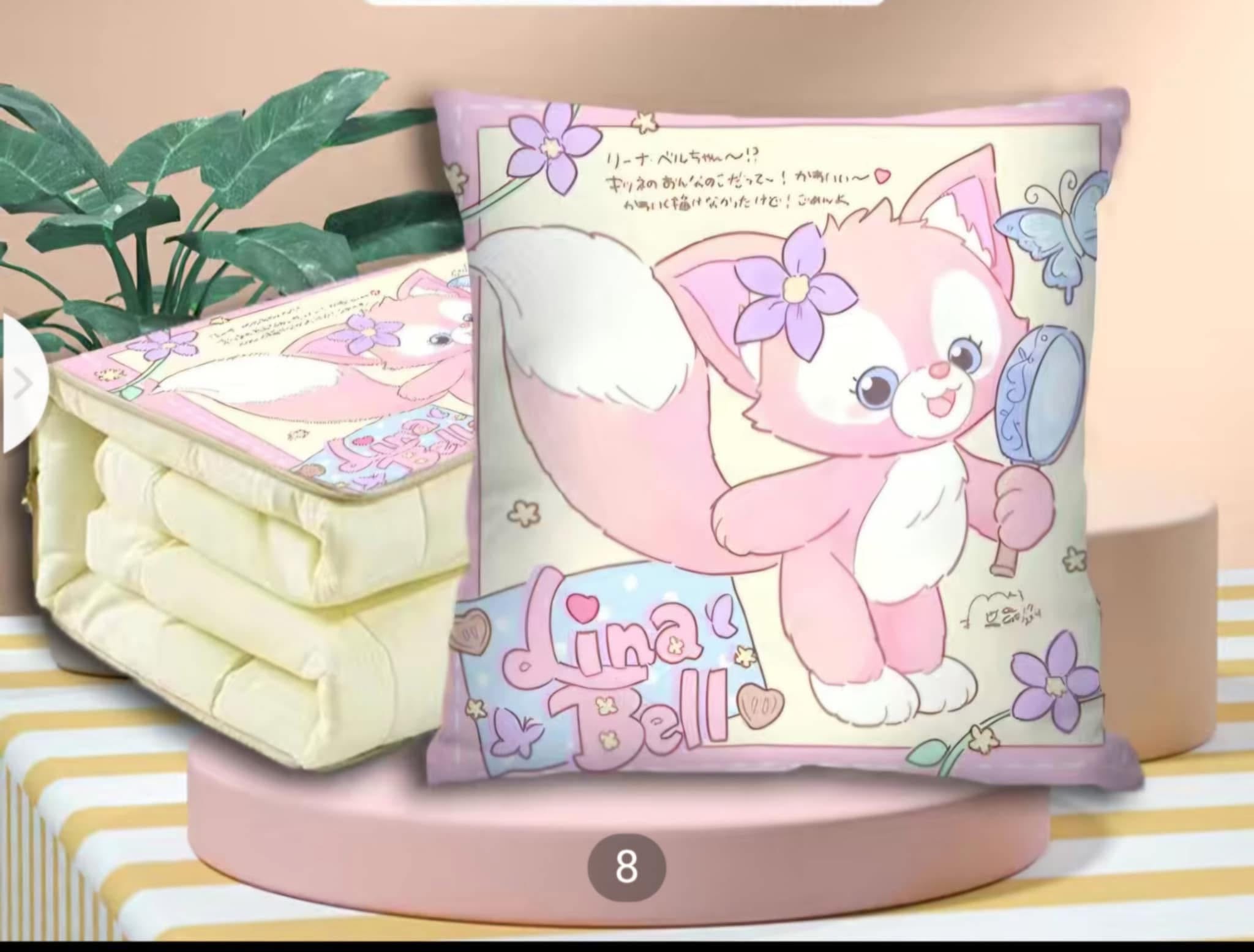 Lina Bell Pink Fox Pillow