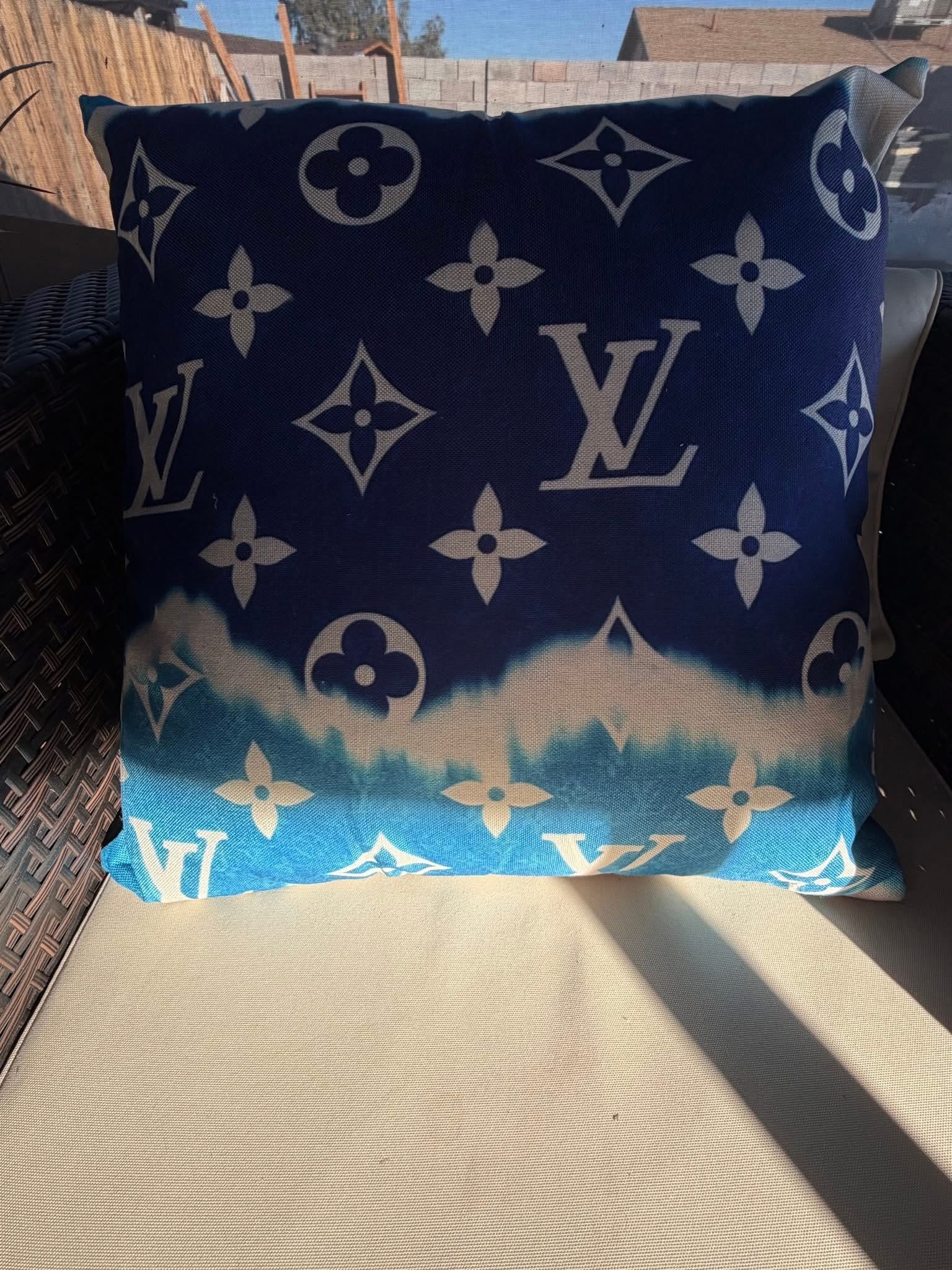 Louis Vuitton Blue Ombre Pillow