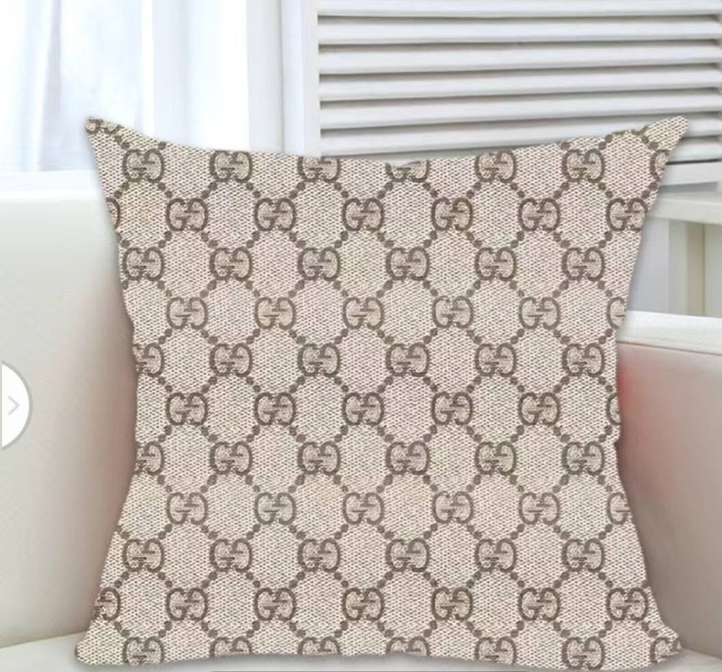 Gucci Monogram Beige Pillow