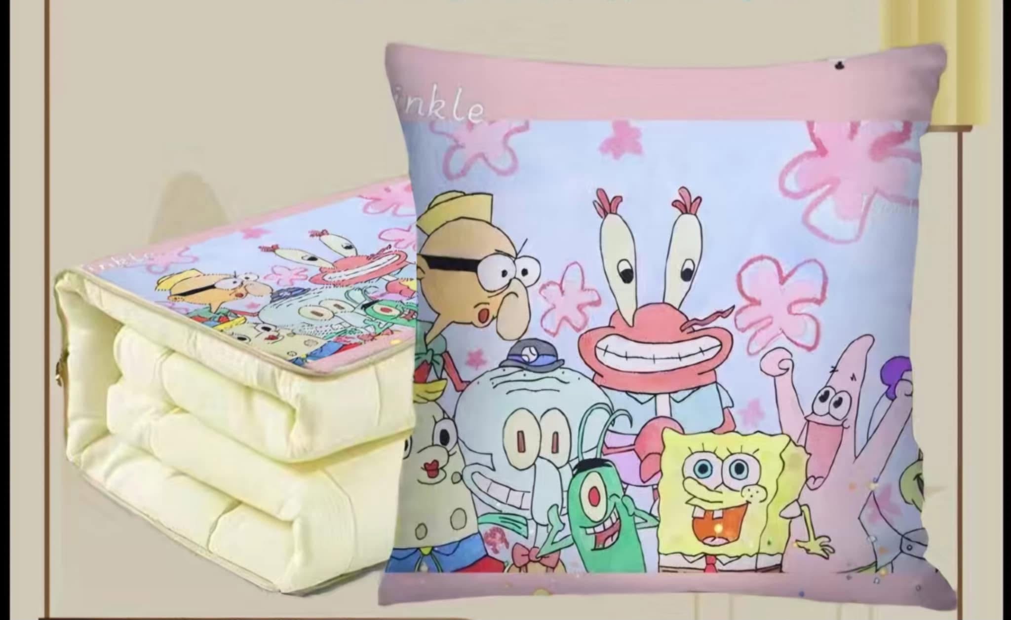 SpongeBob Squad Pink Pillow