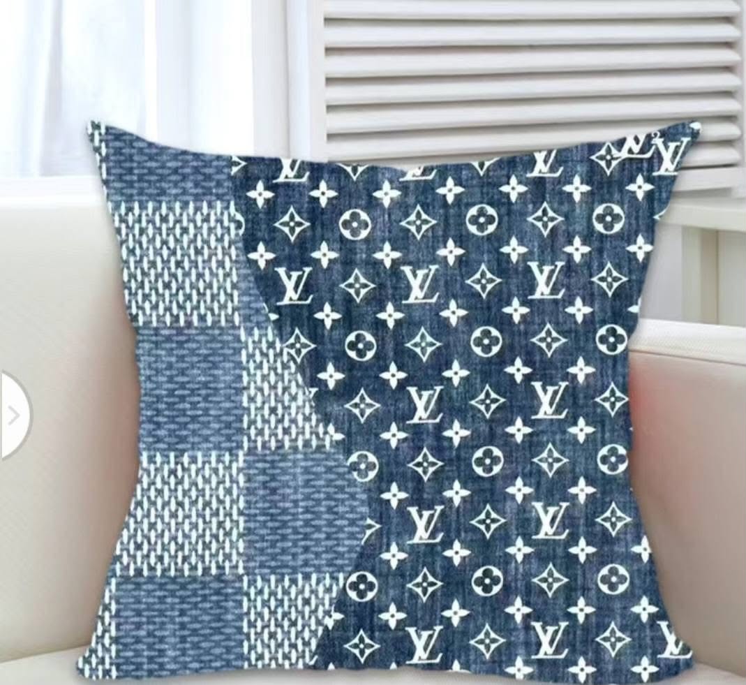 Louis Vuitton Denim Monogram Pillow