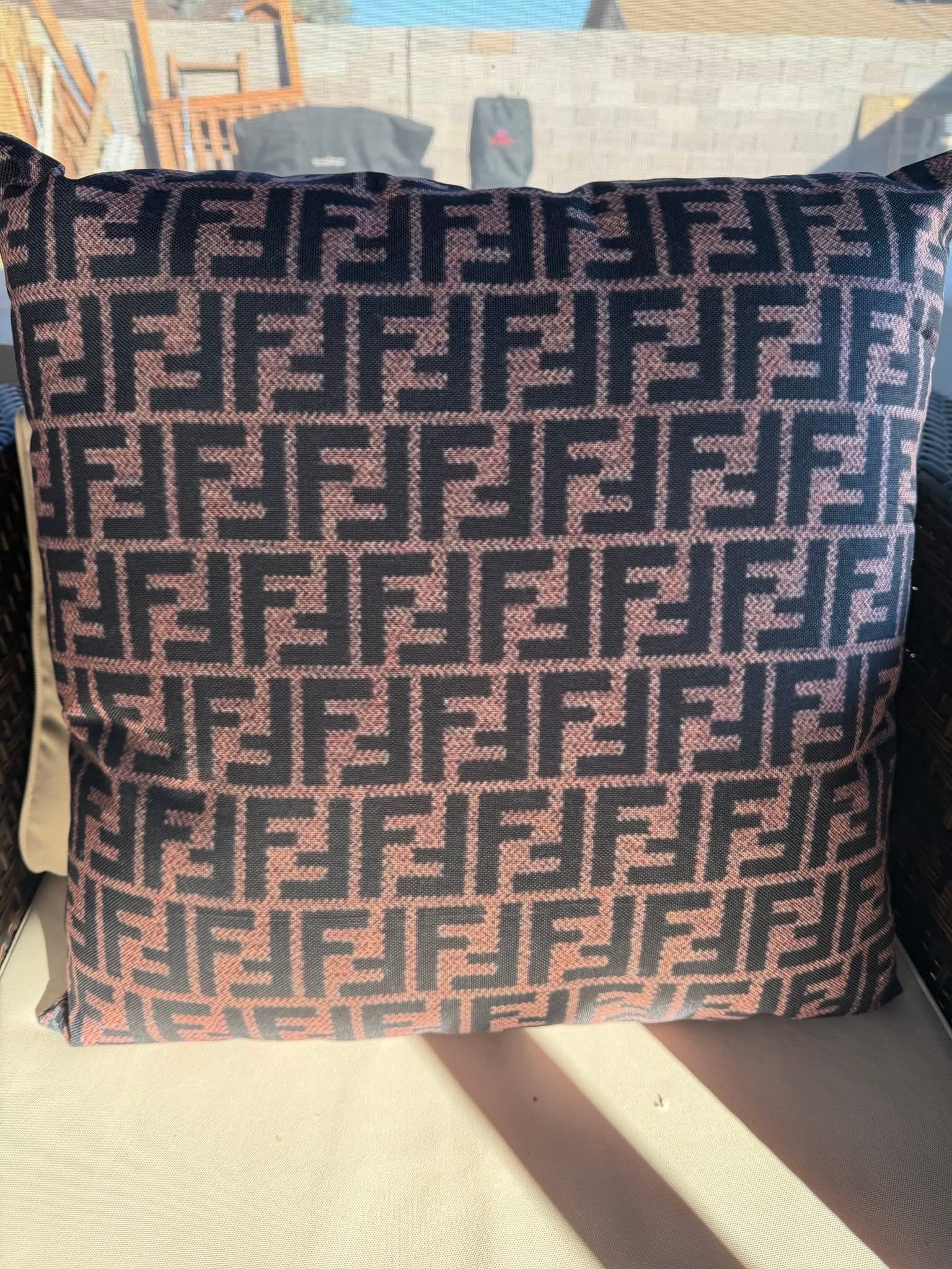 Fendi FF Monogram Outdoor Pillow