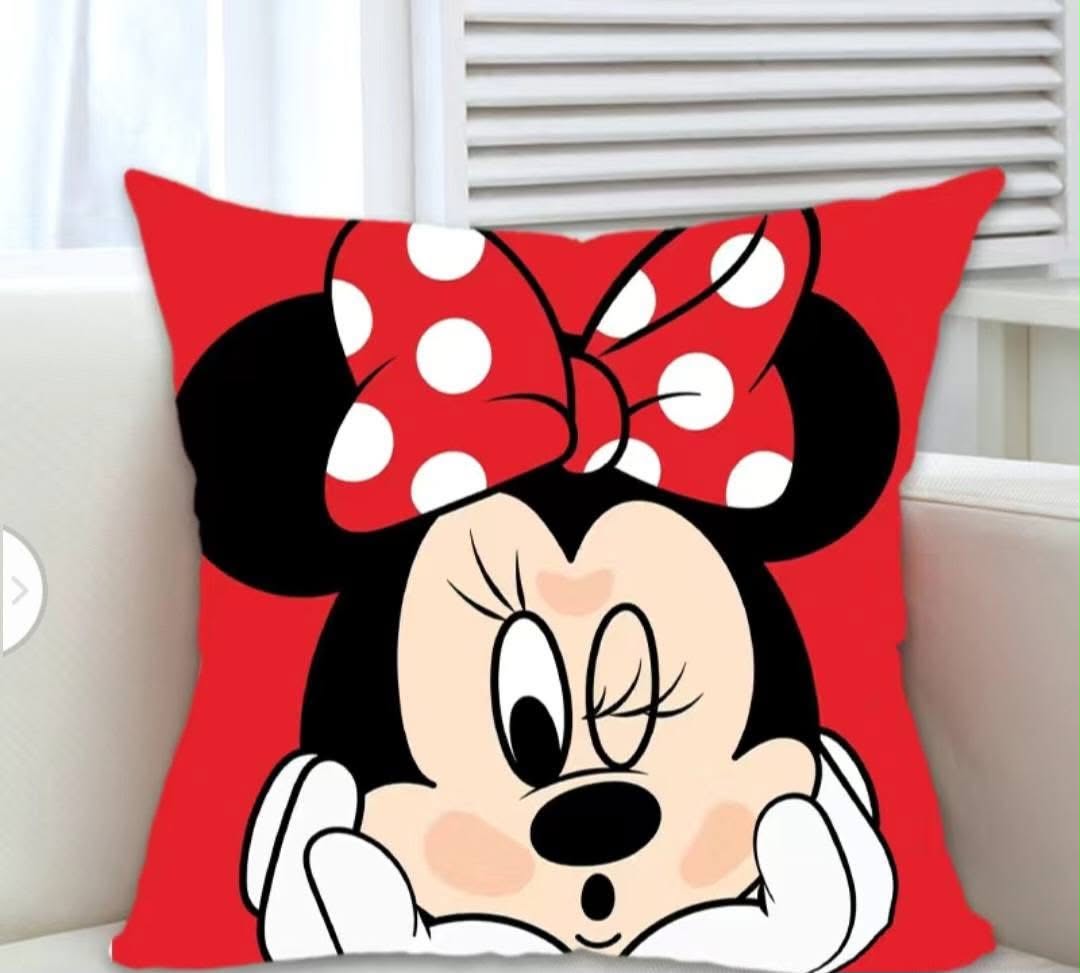Minnie Mouse Winking Red Pillow