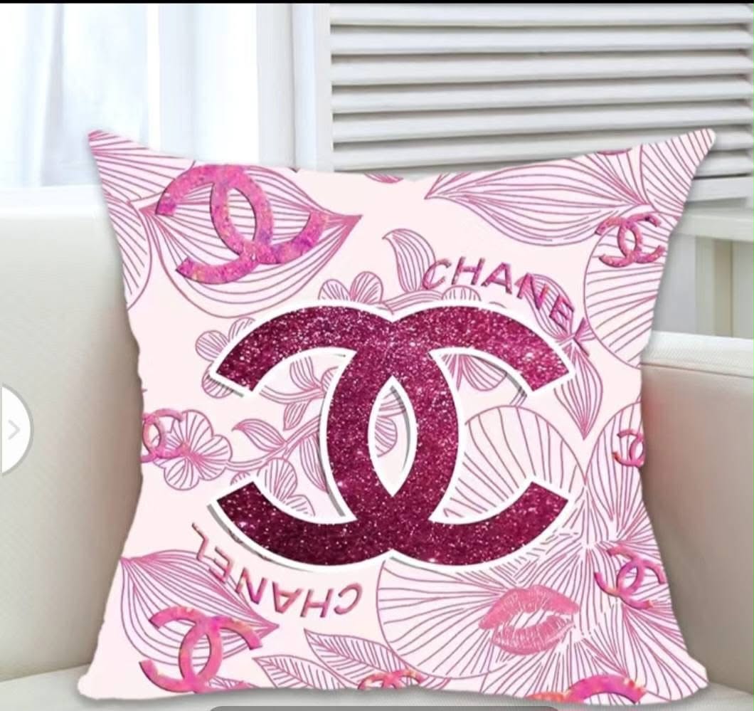 Chanel Glitter Floral Pillow