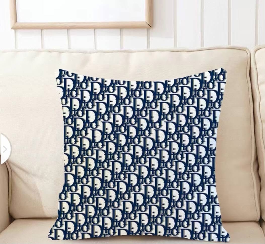 Christian Dior Oblique Navy Pillow