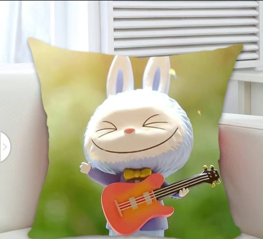 Bunny Musician Guitar Pillow