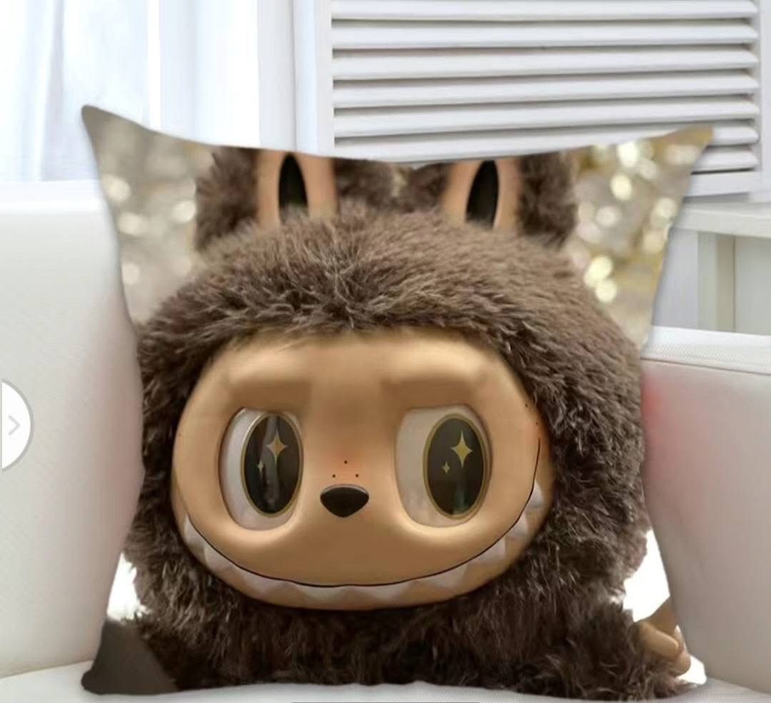 Labubu Closeup Face Pillow